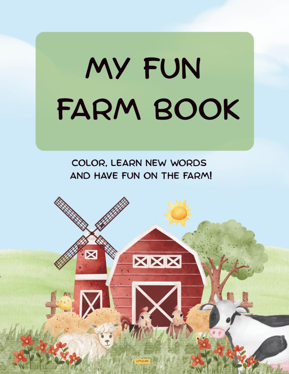 MY FUN FARM BOOK: Coloring, Games & Learning for Kids 3-8 - Bilingual English-italian