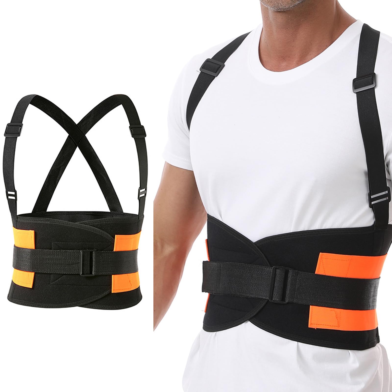 Ceinture de travail renforcée avec ceintures réglables Dos industriel pour travailleurs Ceinture lombaire en polyester
