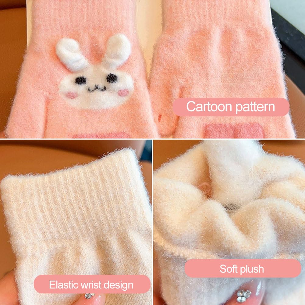 Guantes Térmicos Invierno para Niña 2-6 Años Elástico Punto