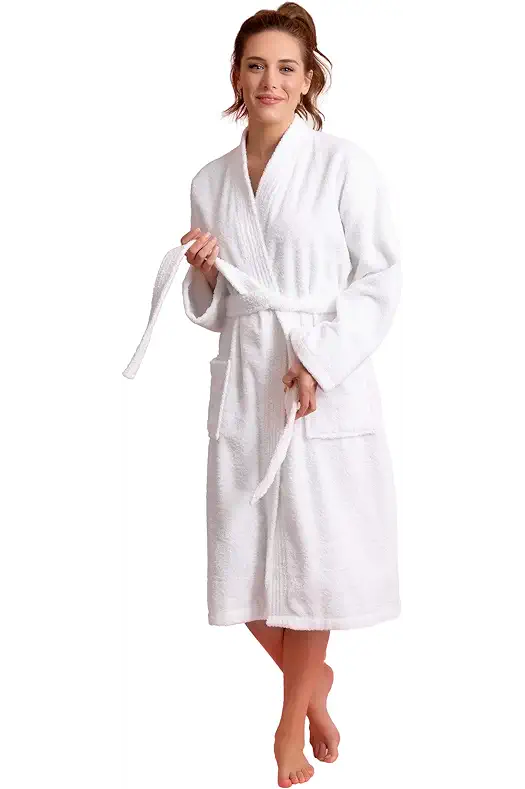 Soft Touch Linen Women's Robe Terry Cloth Kimono...