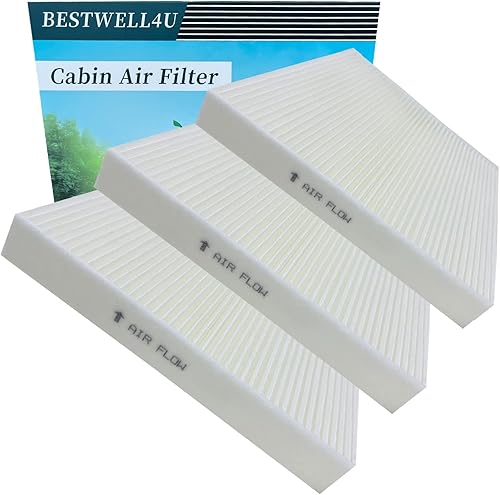 Paquete de 3 filtros de aire para cabina BW157 blancos para AVALONCAMRYCOROLLAPRIUSPRIUS PRIMERAV4,ES350RX350RX350LRX450HRX450HL,CX-9