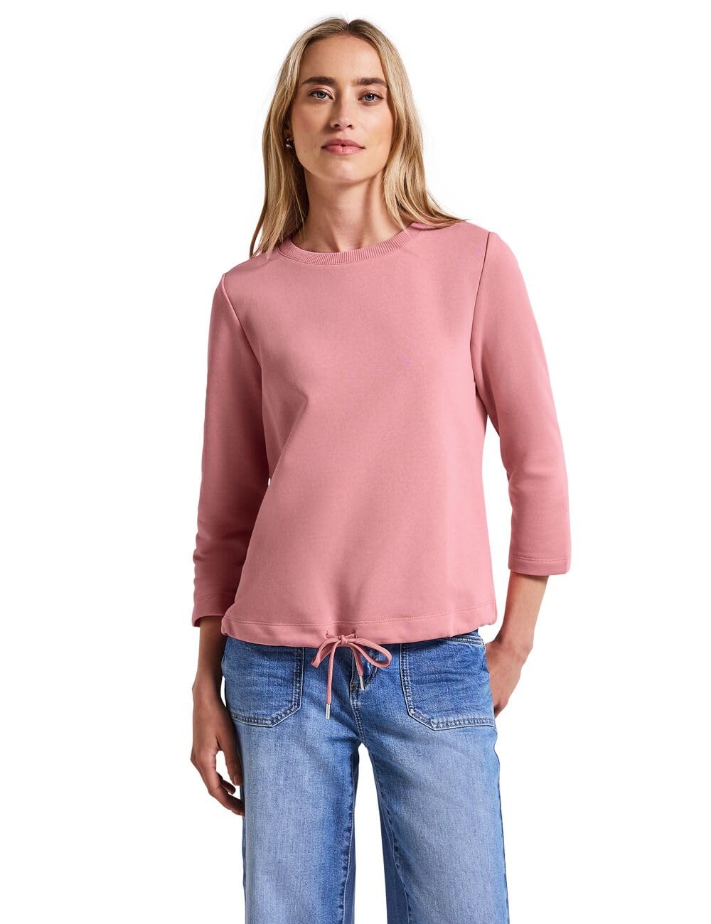 Street One Women's A303275 Sweatshirt in Plain Colour, Blush Peach, 14