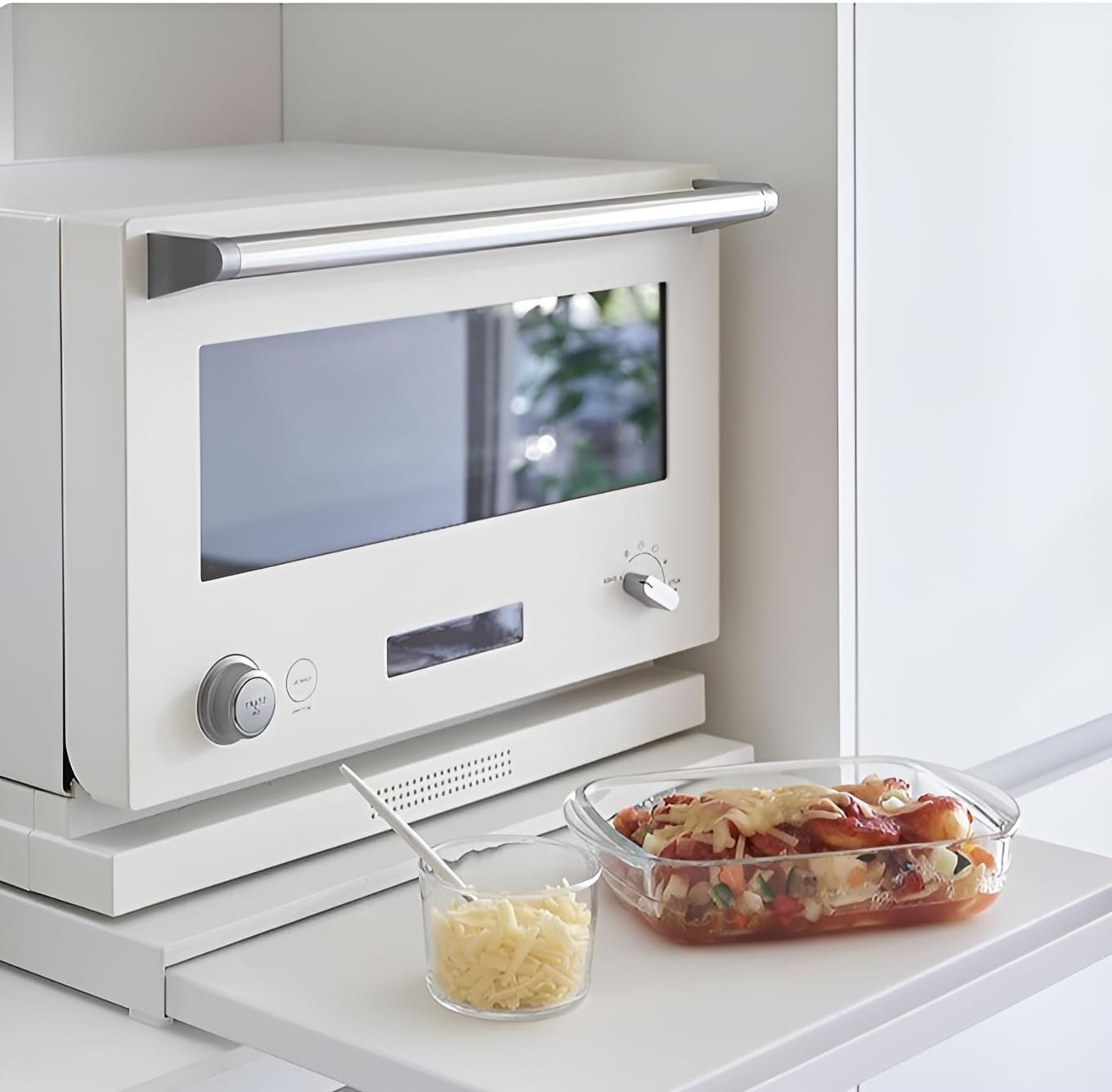 Amazon.co.jp: [pronala]レンジ下 スライドテーブル 幅47cm 奥行39