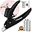 Black Adjustable Nail Clippers with Magnets Sizers for Acrylic Nails, Artificial Fake Nail False Nail Tip Cutter Trimmer Manicure Pedicure Sharp Blade Clip Tool For Salon Home Art Beauty