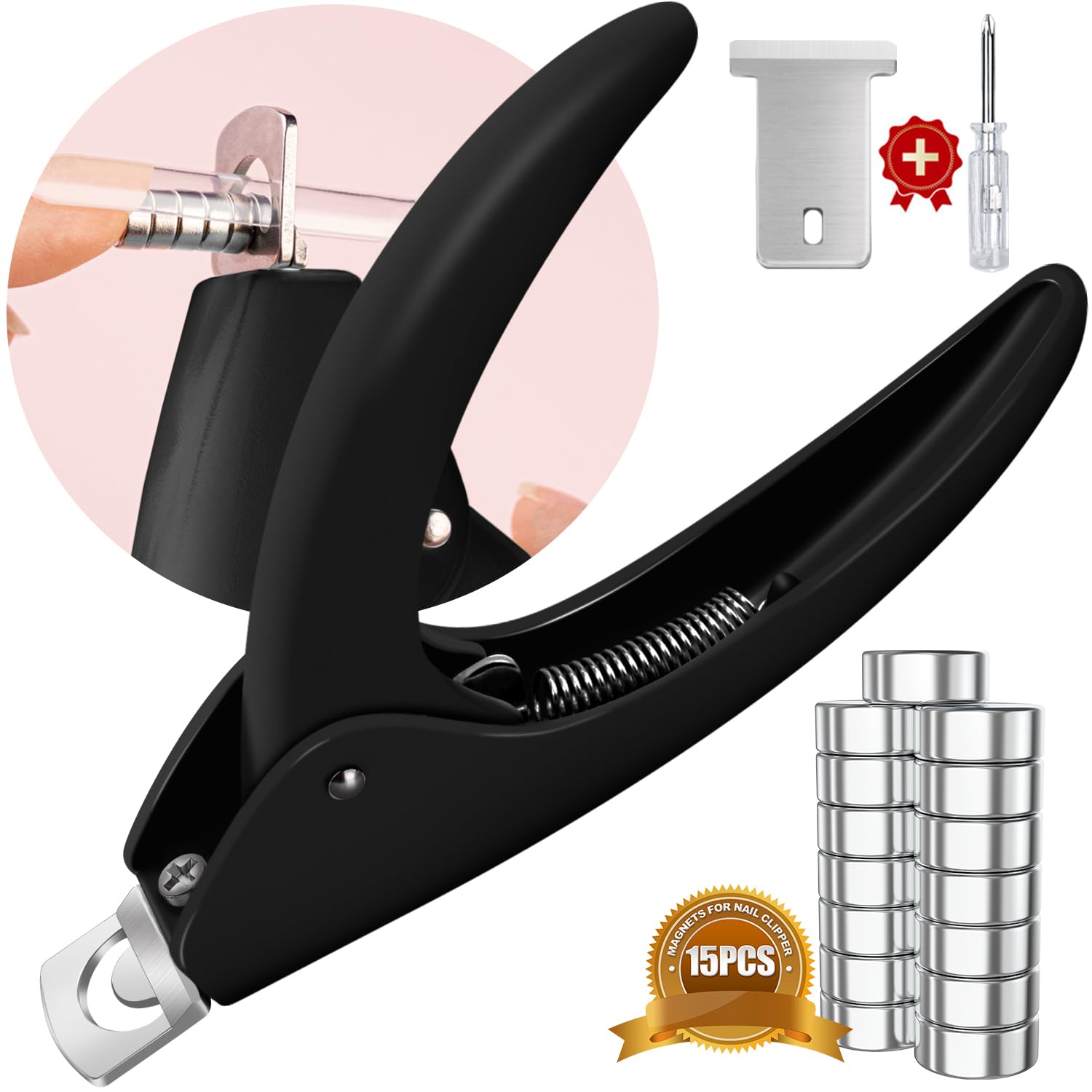 Violet Red Nail Clippers - Magnet Sizers Included -23