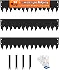 Vinci Landscape Edging Border, 40 L x 6 H 3Pack 10FT Total Black Galvanized Steel Garden Edging with Spikes, Sturdy Elegant Metal Lawn Broder for Flower Beds, Pathways, Paver Edges and Yard