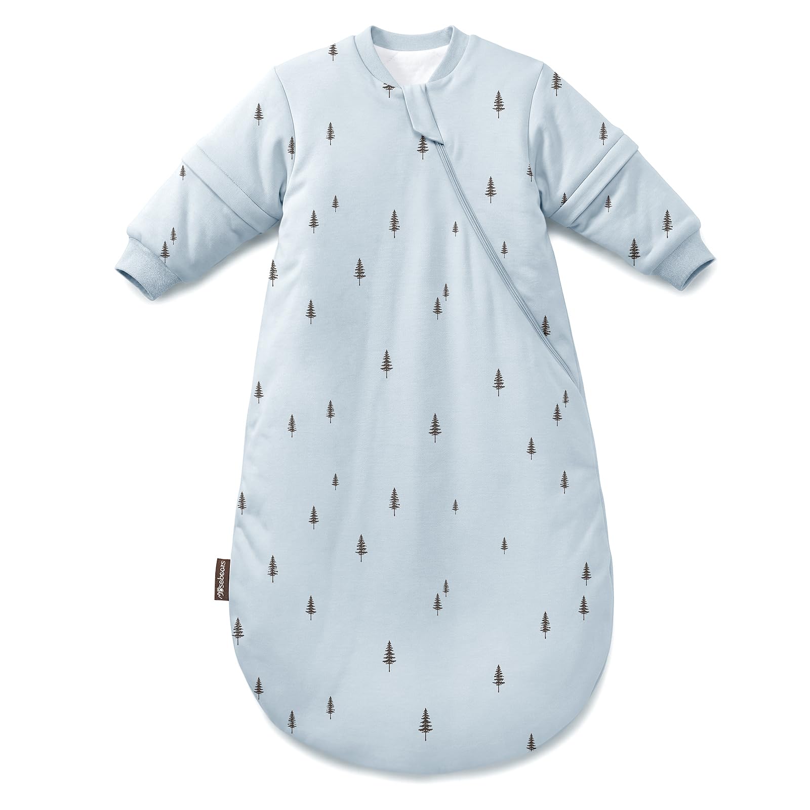Mosebears Sacco Nanna Invernale 2,5 TOG con Maniche Staccabili, Blue, 6-14 Mesi