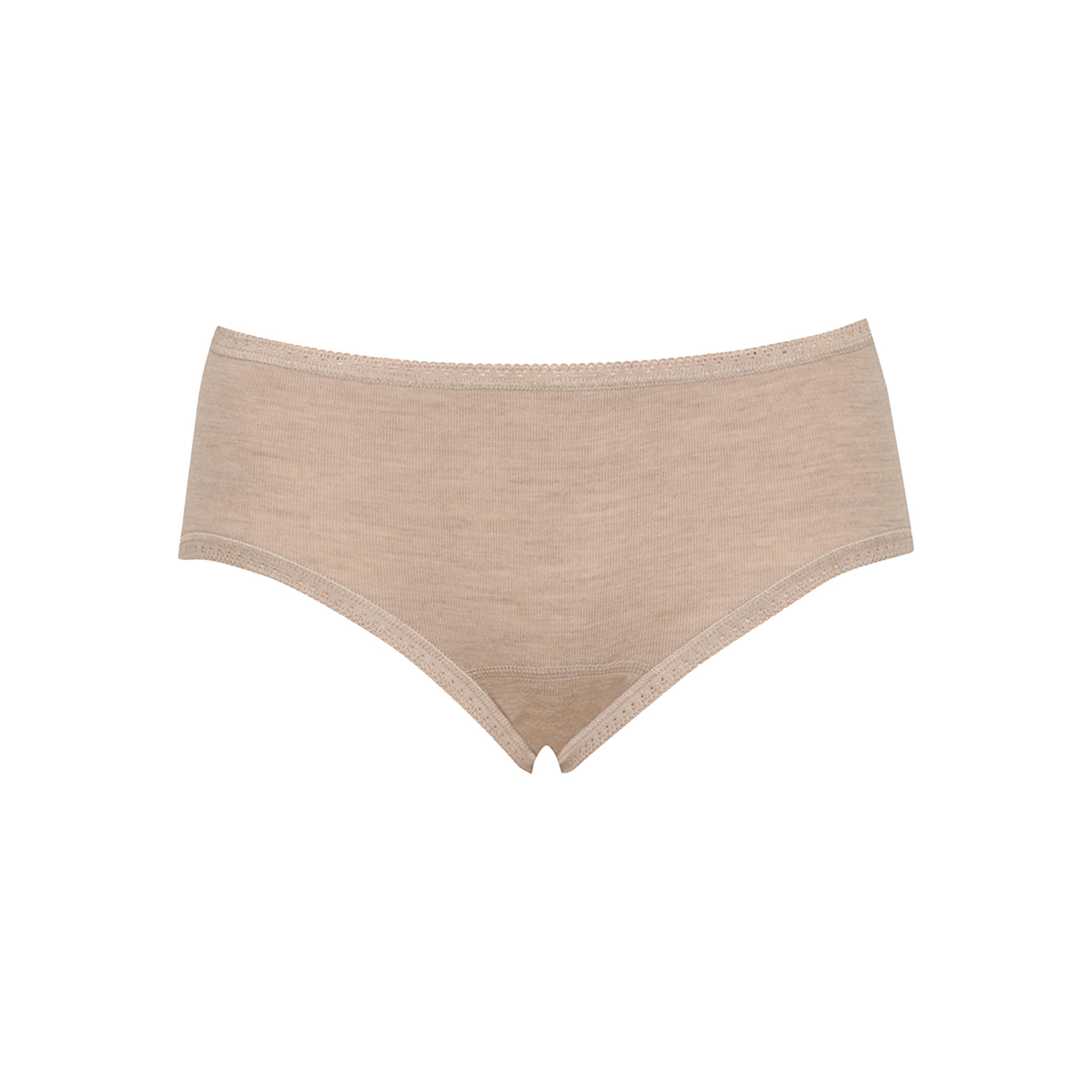 Dilling Women's Beige Midi Briefs - Organic Merino Wool 16