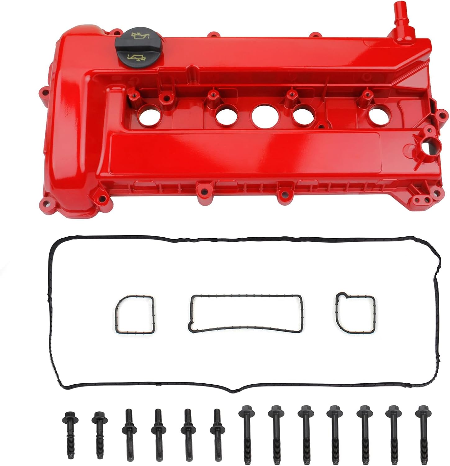 MITZONE Aluminum Engine Valve Cover Compatible with Ford Escape Focus Transit Connect Mercury Mariner 2005-2013 2.0L 2.3L