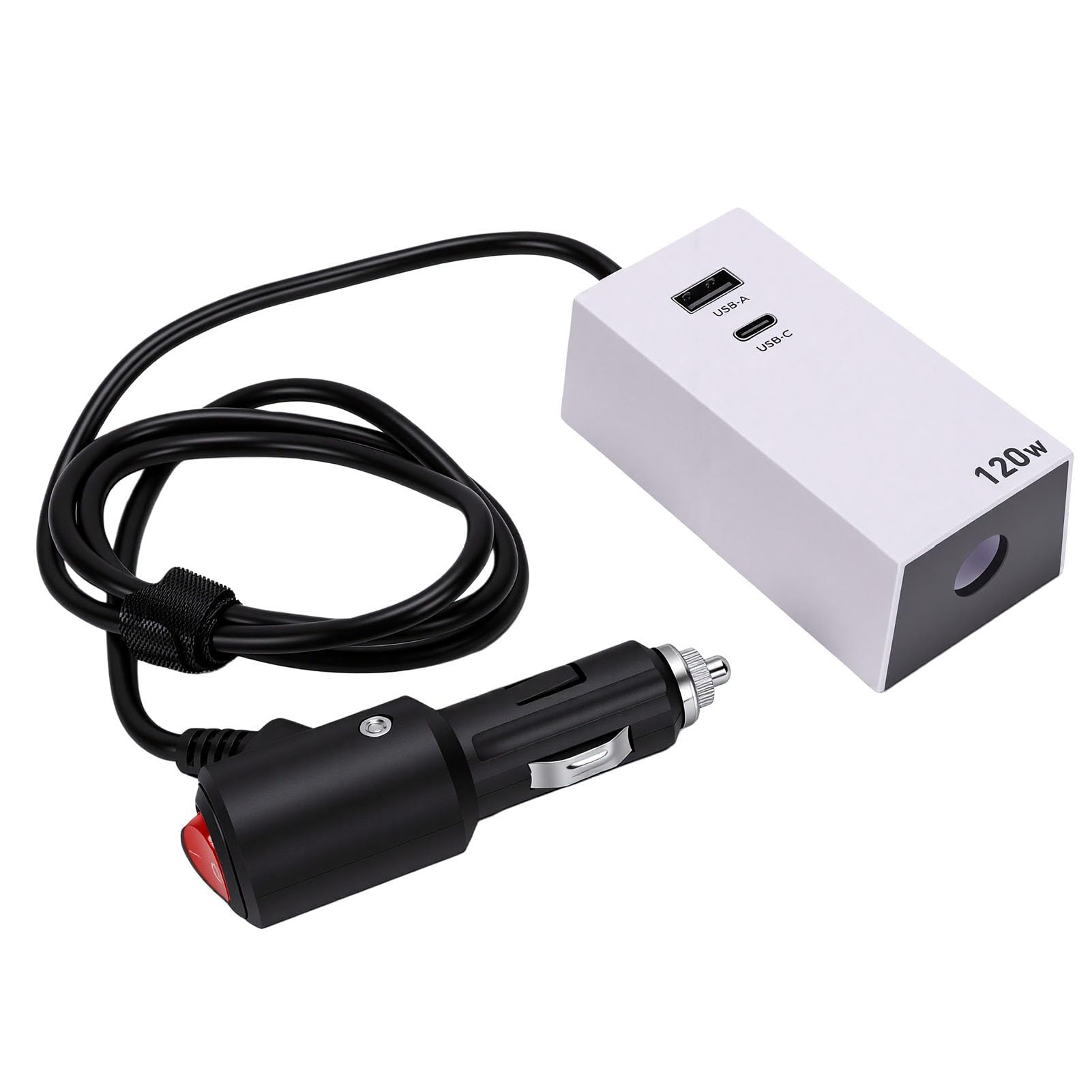 Generic Adaptador de Coche para Mini Antena Parabólica con Convertidor Boost de 36 V y USB-A QC 3.0 para un Suministro Eficiente de Energía en Barcos y Camiones