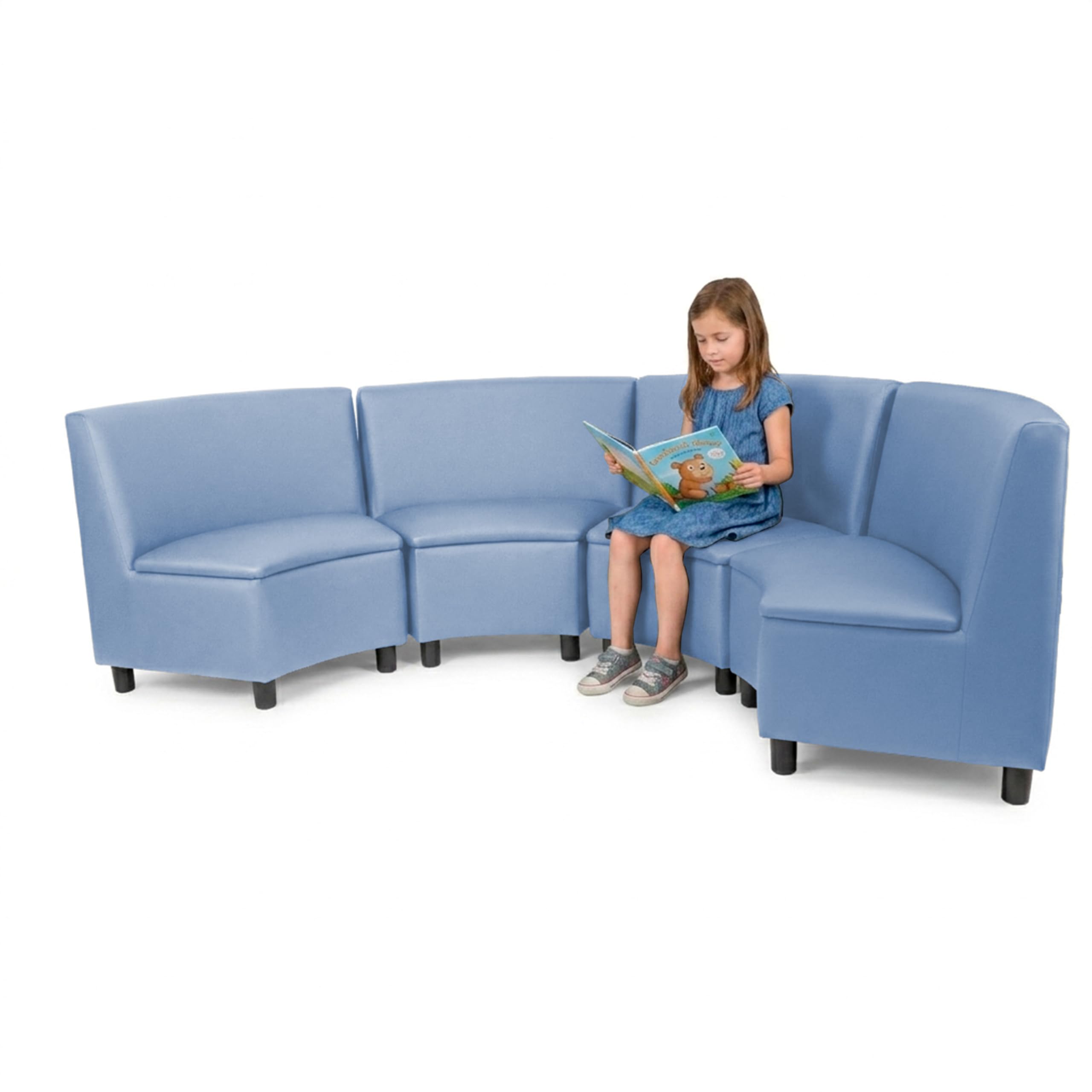 FDP Kid Comfort Collective Modular Wedge Chairs, 4-Pack - Powder Blue