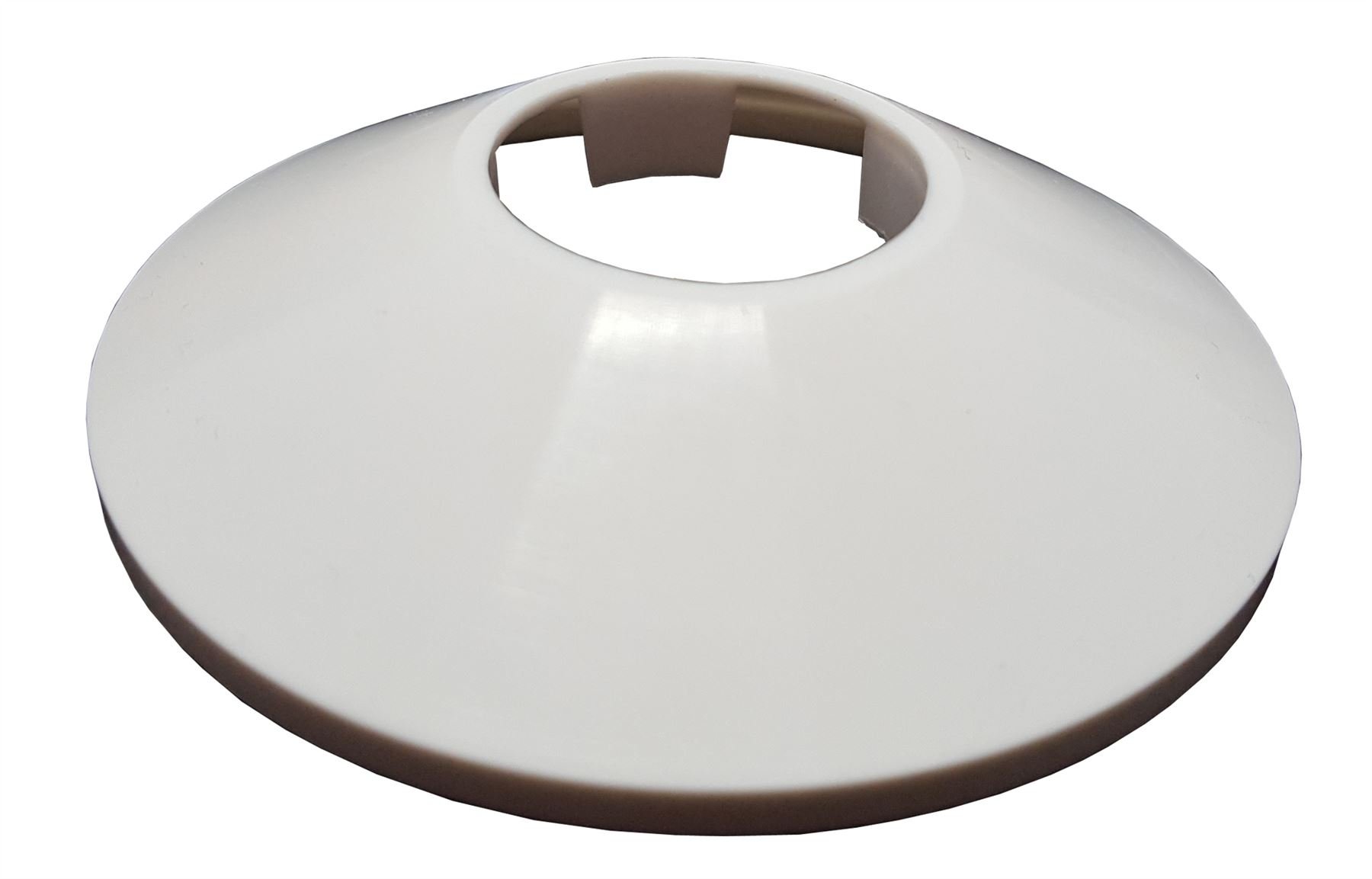 White Cone Shaped Collar Rose Cover for Pipe Holes Gaps Hiding 32mm Diameter
