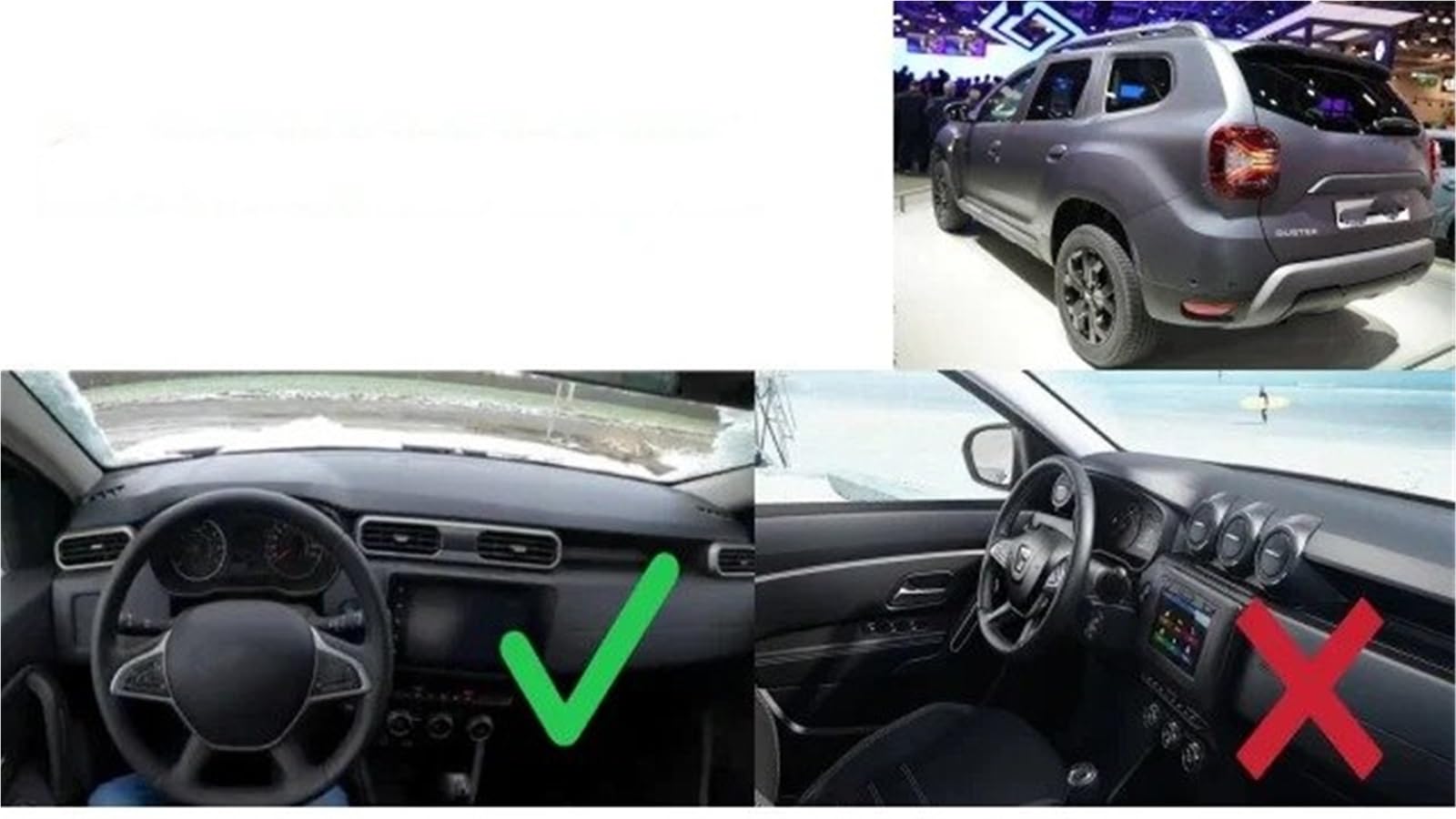 Auto Copri cruscotto Per DUSTER Per DACIA Per DUSTER 2023+ Decorazione Interni Auto Cruscotto Copertura Moquette Mantella Parasole Tappetino Moquette Tappetino Parasole Cruscotto Auto