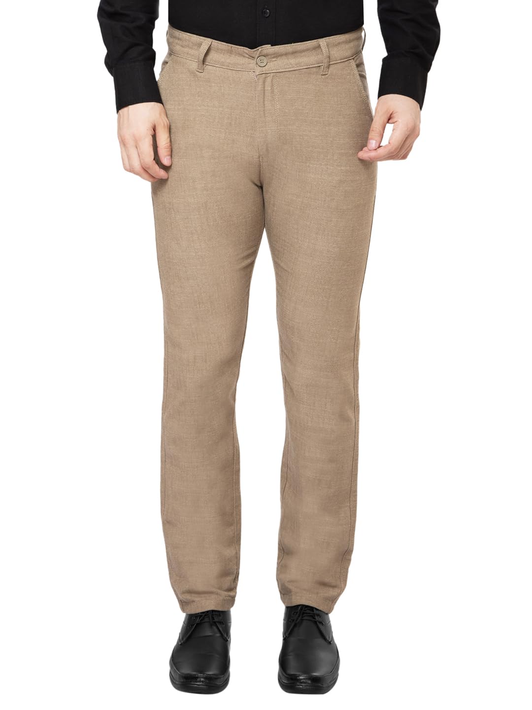 sparky Men Office Wear Formal Slim Pants | Comfortable Regular Beige-picture-39