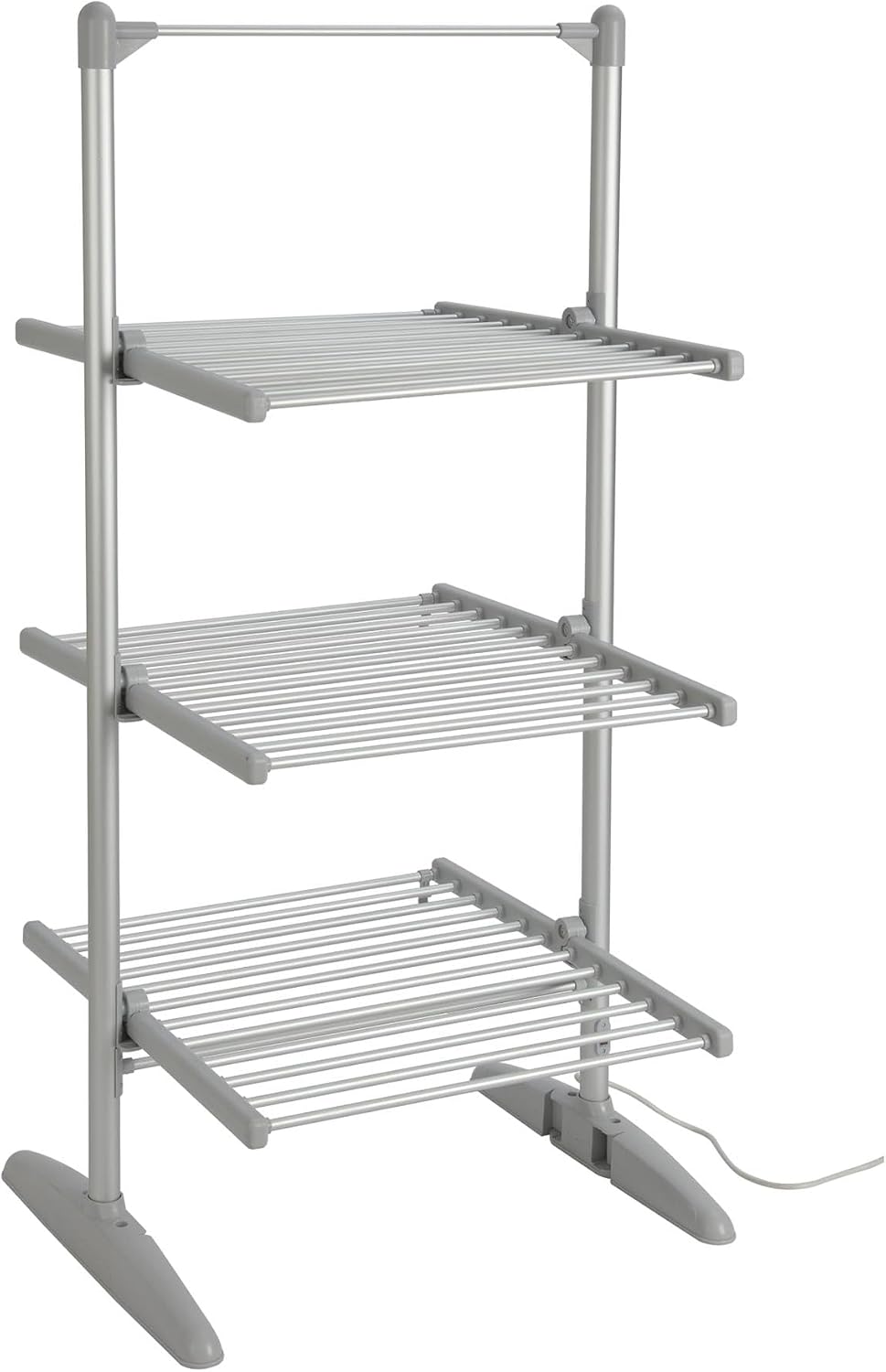 Rediffusion Clothes Airer, 3 Tier, Electric, 36 Heated Rails, 21m Hanging Space, 30kg Weight Capacity, Indoor Airer, Energy Efficient, 147 x 73 x 70cm, Silver - REDH08