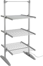 Rediffusion Clothes Airer, 3 Tier, Electric, 36 Heated Rails, 21m Hanging Space, 30kg Weight Capacity, Indoor Airer, Energy Efficient, 147 x 73 x 70cm, Silver - REDH08