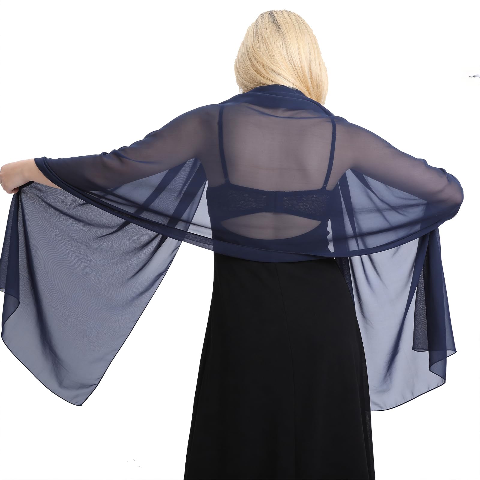 Stola für Abendkleid, Elegant Chiffon Schal Stola Damen Halstuch Chiffontücher Sommer Schal Soft Damen Festliche für Abendkleid Hochzeit Cover Up
