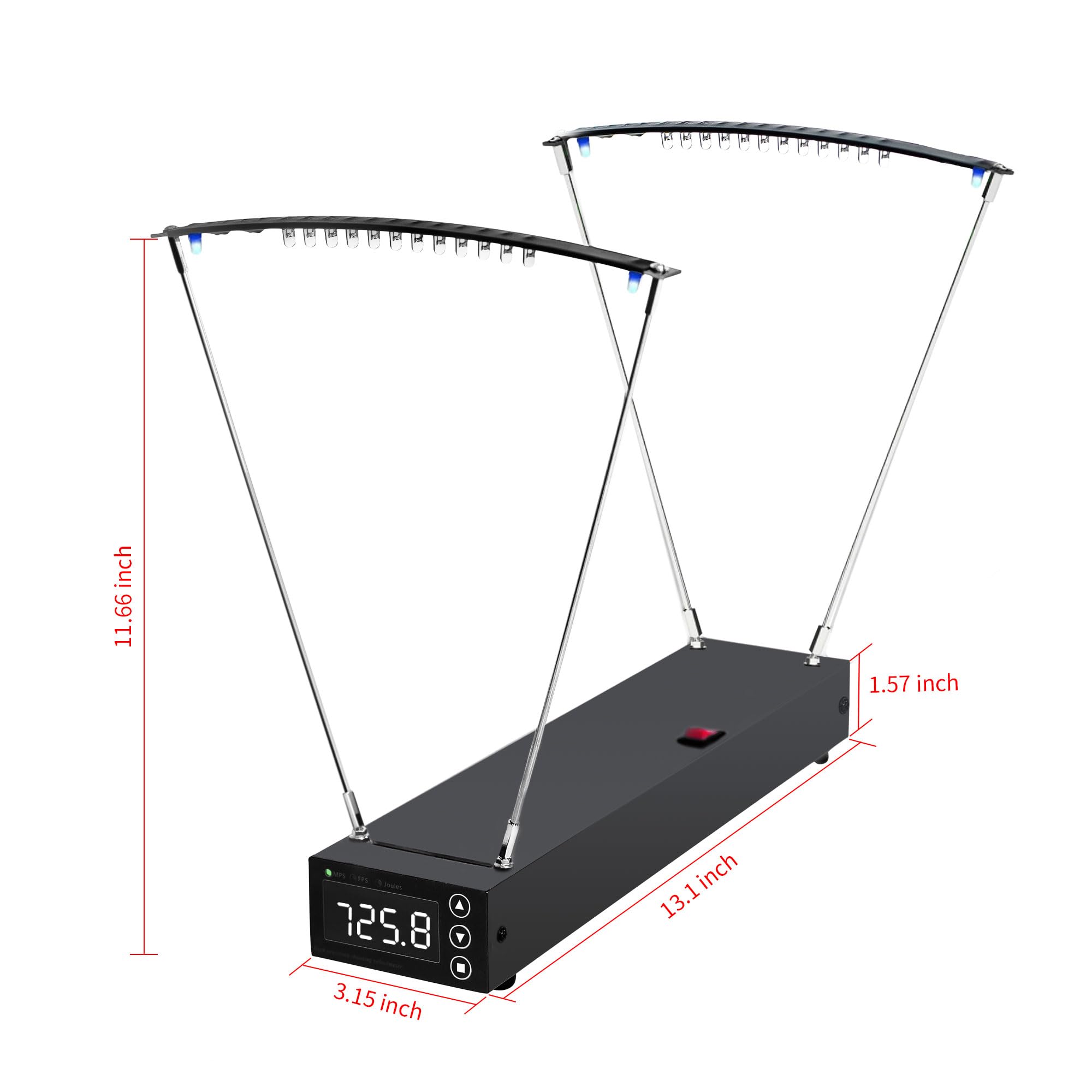 SC2000 Ballistic Chronograph for Rifle Shooting: Precision Speed Tester with FPS MPS Readings LCD Screens for Archery Arrow Bow