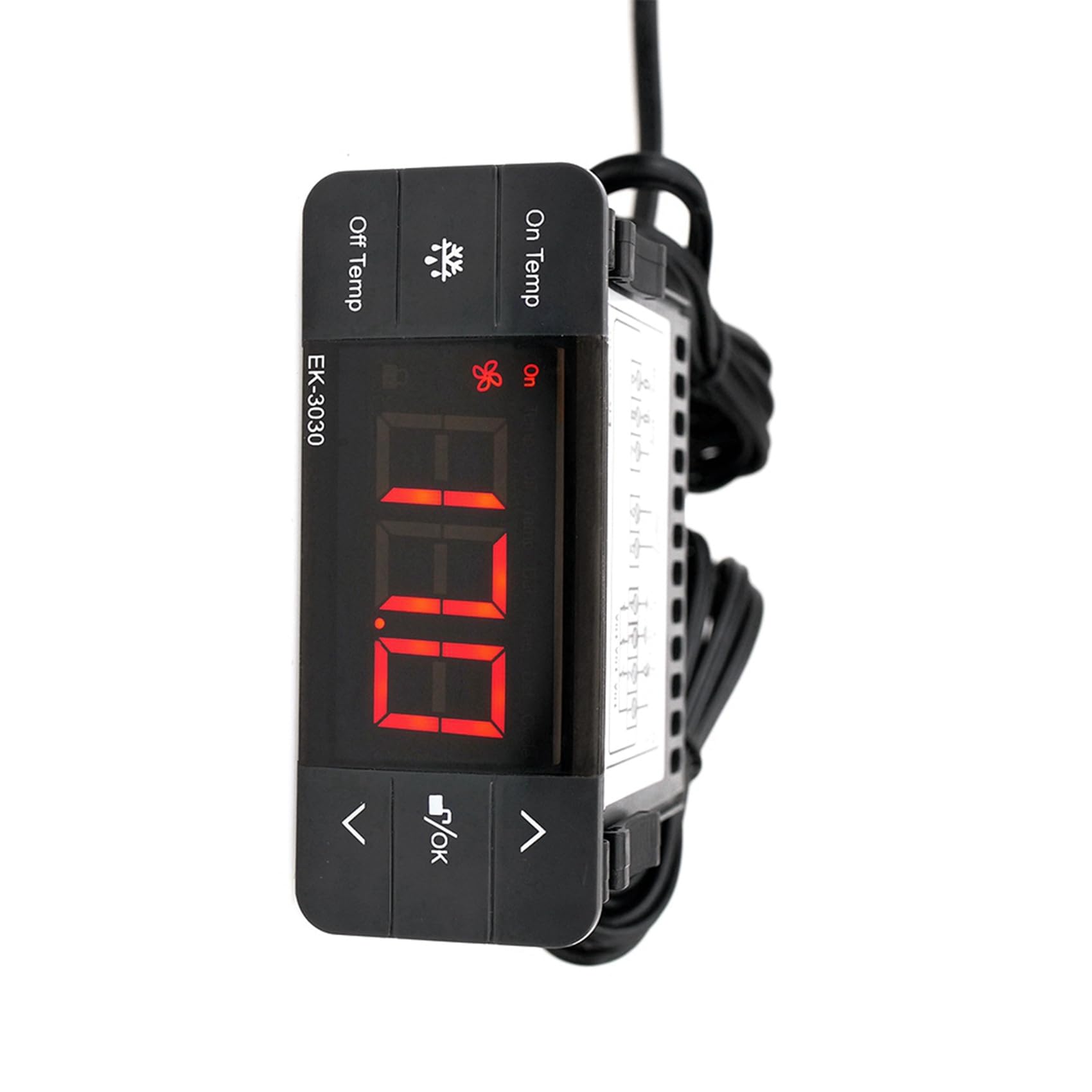 2X EK-3030 Regolatore di Temperatura Digitale 220V Sensore Termostato Refrigerazione Sbrinamento Termostato per Congelatore per Celle Frigorifere