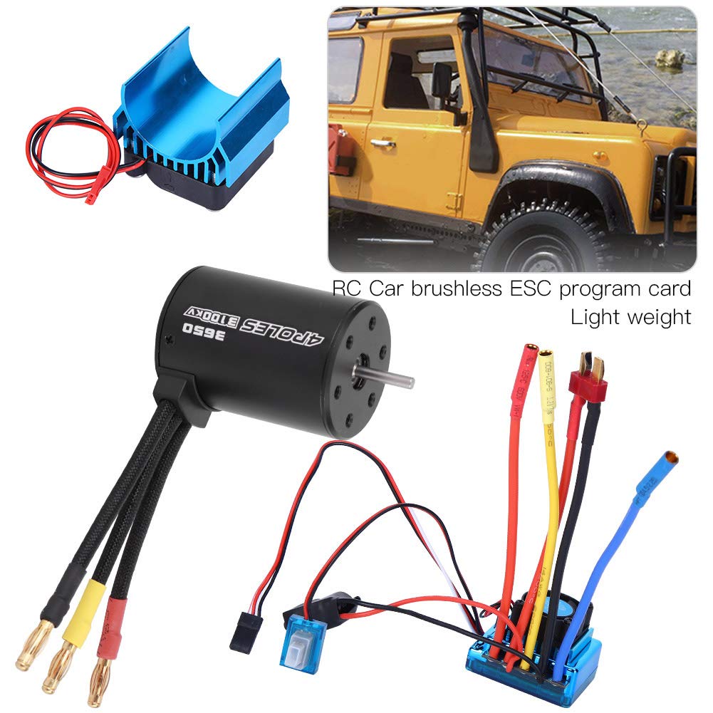Silnik 3650 z Regulatorem ESC 3100KV do Modeli RC 1:10 (80A) | Materiał stopowy, maksymalna prędkość obrotowa 50000, opcje 45A-120A