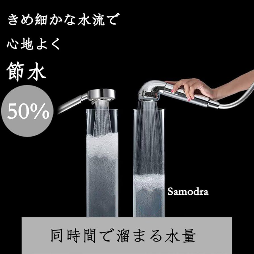Amazon｜サモドラ シャワーヘッド 強力塩素除去 節水 高水圧 低