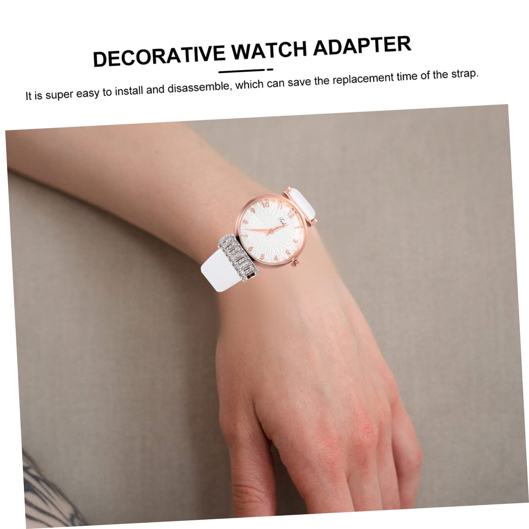 20 Pcs Bracelet Connecteur Alliage Montre Connecteur Strass Décor Agate Décor Bracelet Adaptateur Strass Connexion Décoratif Connecteur Aplee Montre Remplaçable