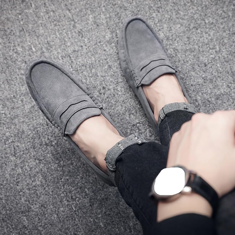 Luxury Design Suede Men's Loafers Black Casual Dress Shoes for Nightclub Party Monk Strap Men Shoes2