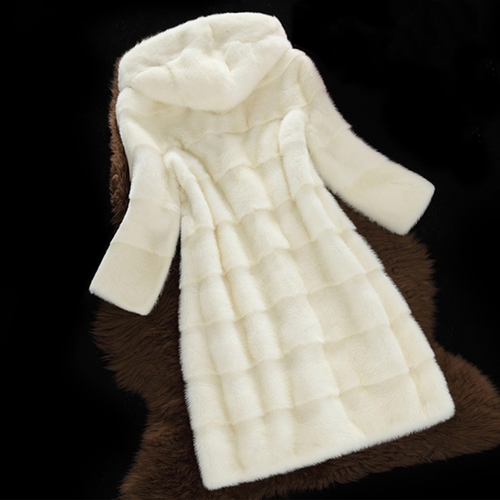 Cappotto in Pelliccia Sintetica da Donna Lungo Giacca in Pelliccia Artificiale Trench Invernale Soprabito Spesso e Caldo Parka Invernale Cappotti Moda per Uscire Giacca Invernale Cappotto Per Uscire