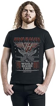 Amazon.com: Van Halen Men's 1980 Invasion Tour Soft Slim Fit T