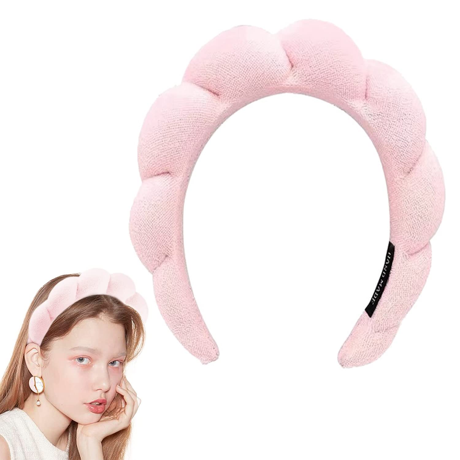 WFWJ Spa Headband, Pink - For Women's Washing Face, Makeup, Skincare, Shower, Unique Design, Suitable for Most People Choice