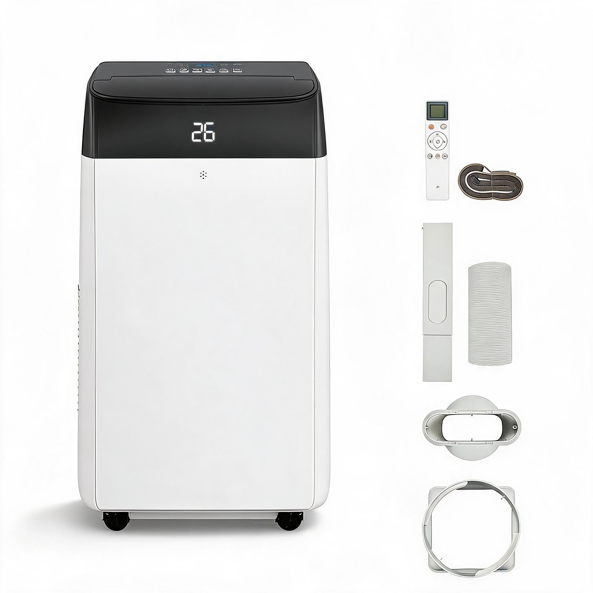 10000 BTU Portable Air Conditioner 5 In 1 Cooling Dehumidifier Unit Remote Timer Window Kit For 500 Sq Ft Rooms