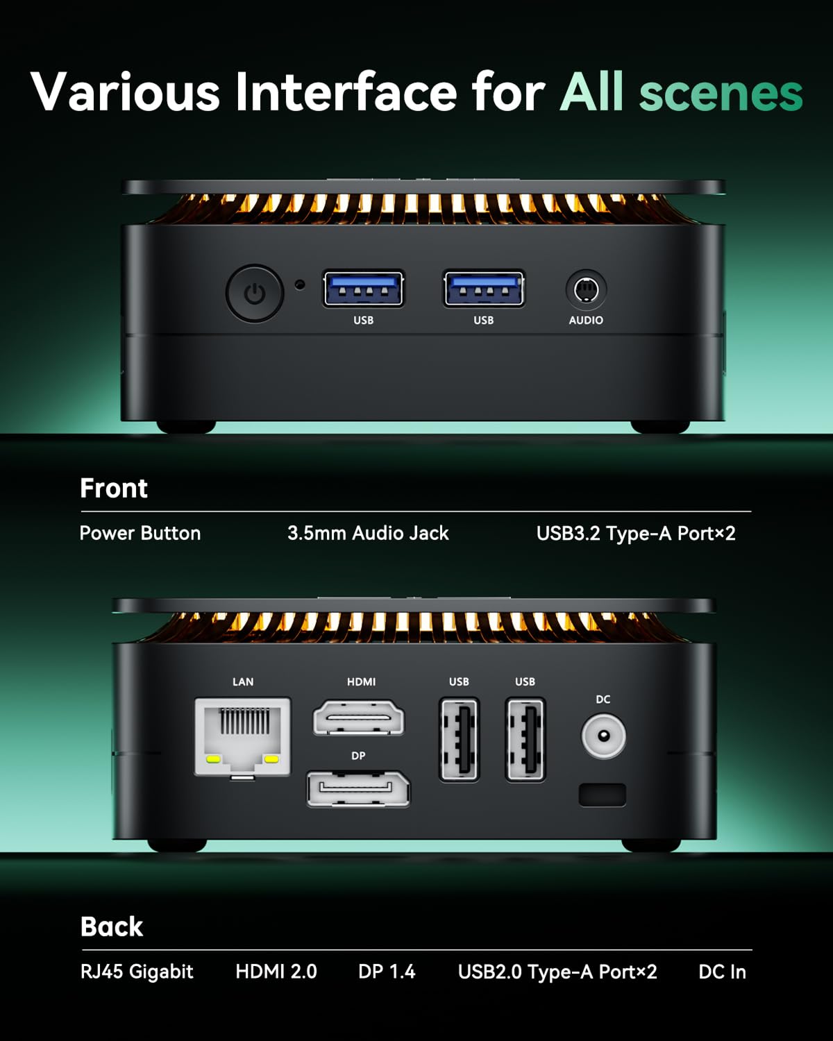 NiPoGi Alder Lake N95 Mini PC (up to 3.4GHz), Mini Desktop