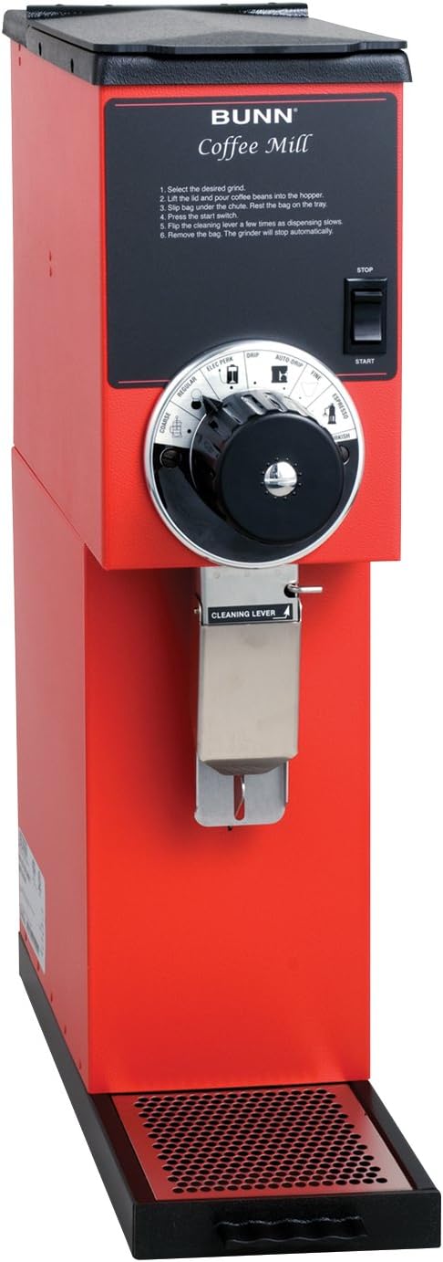 BUNN 22102.0001 G2 Bulk Coffee Grinder, Red