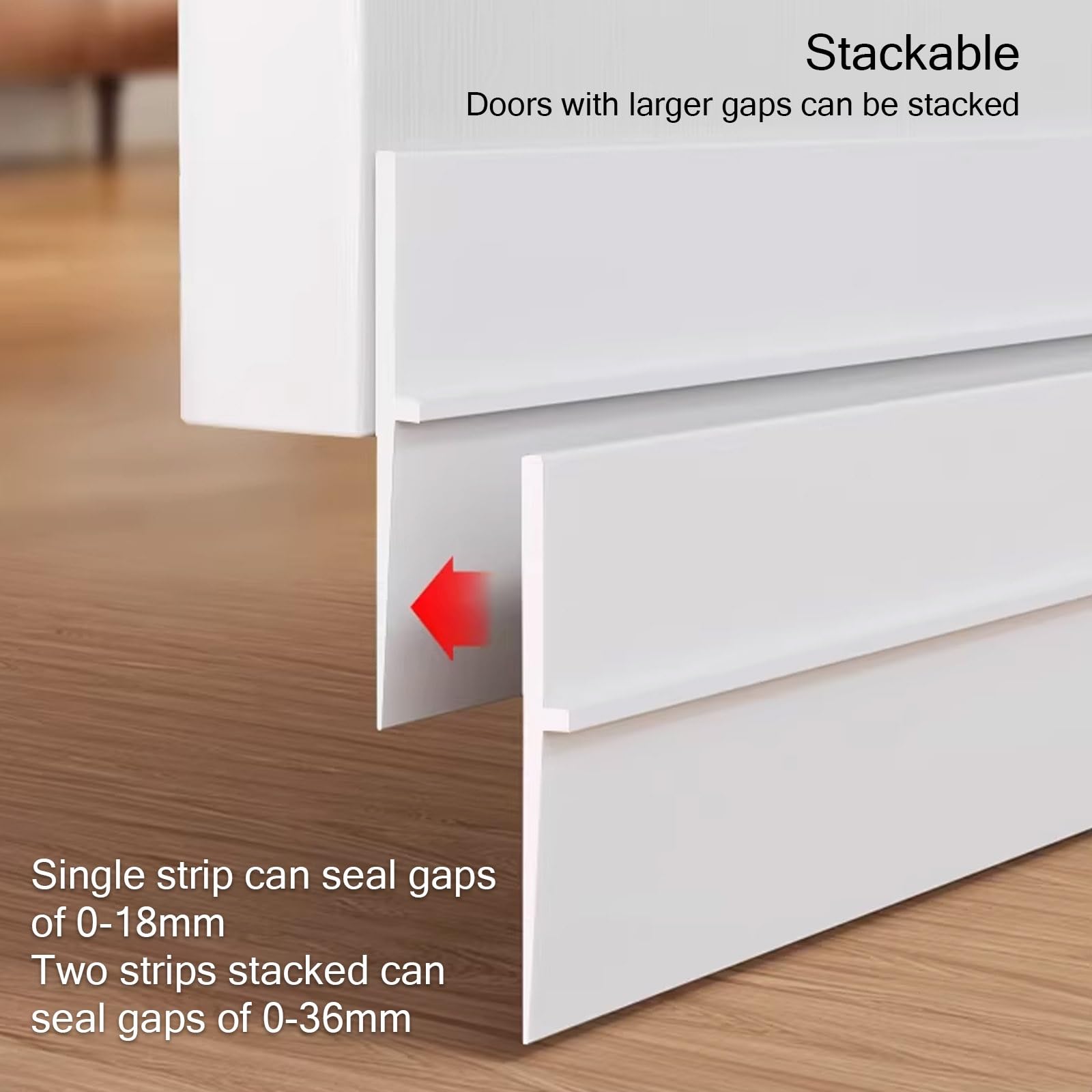 Paraspifferi per porta, insonorizzante, con retro adesivo, uso generico, per porte della camera da letto, lunghezza personalizzabile per una facile installazione
