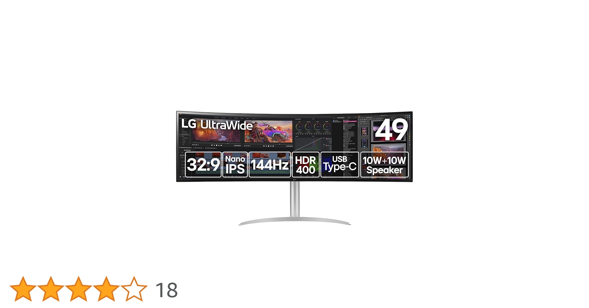 Amazon.co.jp: LG モニター ディスプレイ 49WQ95C-W 49インチ