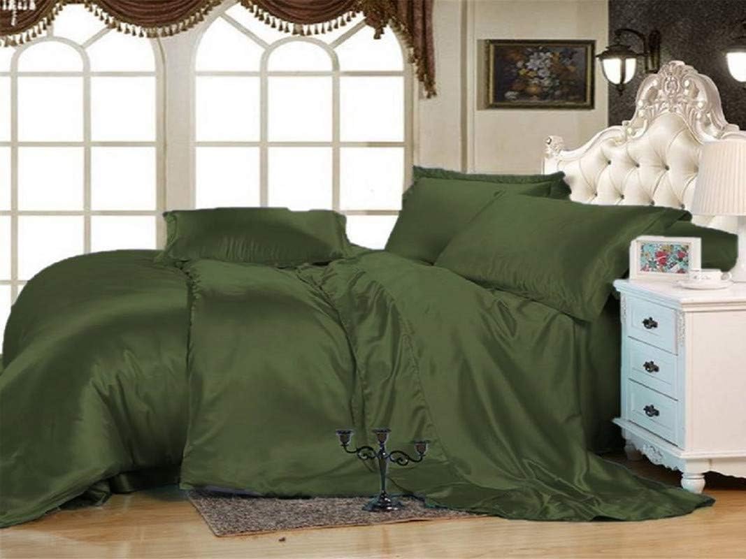 3 PCs Set - Super Soft Easy Care Satin Silk 3 PCs Set with 15'' Deep Pocket - Wrinkle, Fade, Stain Resistant - 3 Piece - (1 Fitted Sheet and 2 Pillowcases) King Size, Aqua Blue