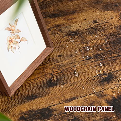 Entrintou Modern Oval Small Coffee Table, Mid Century Wood Coffee Table With Metal Legs, Unique Retro Center Table, Rustic Farmhouse Coffee Tables For Living Room, Office, Rustic Brown #TOP4