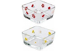 9 OZ Floral Candy Dish, Mini Cute Clear Glass Candy Bowl for Dessert