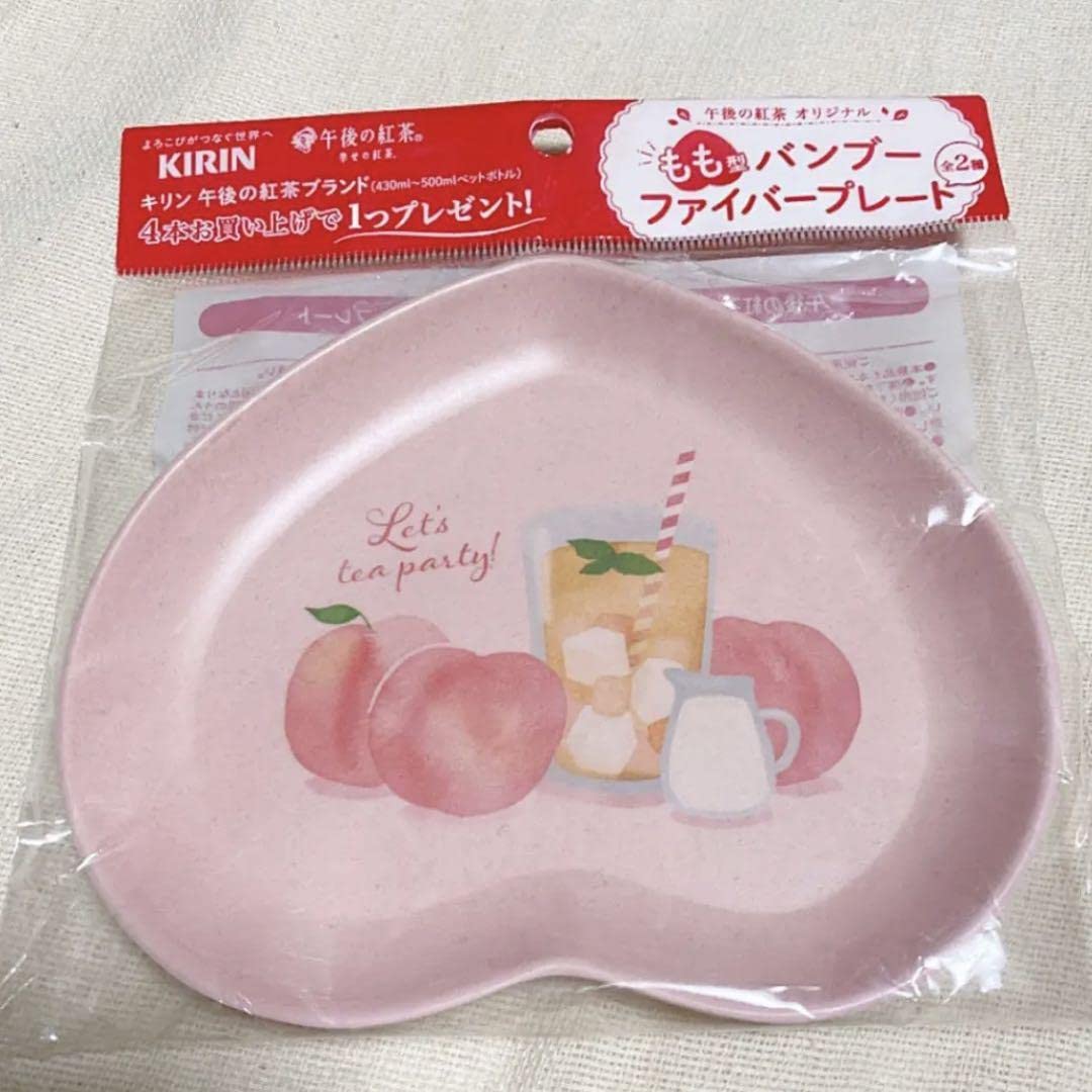 3503キリン午後の紅茶もも型バンブーファイバープレート Amazon | キリン 午後の紅茶 もも型 バンブーファイバープレート