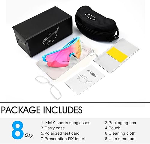 Miniatura 6 de FMY Gafas de sol polarizadas para ciclismo, deportes, protección UV400, béisbol, correr, pesca, para hombres, mujeres y jóvenes