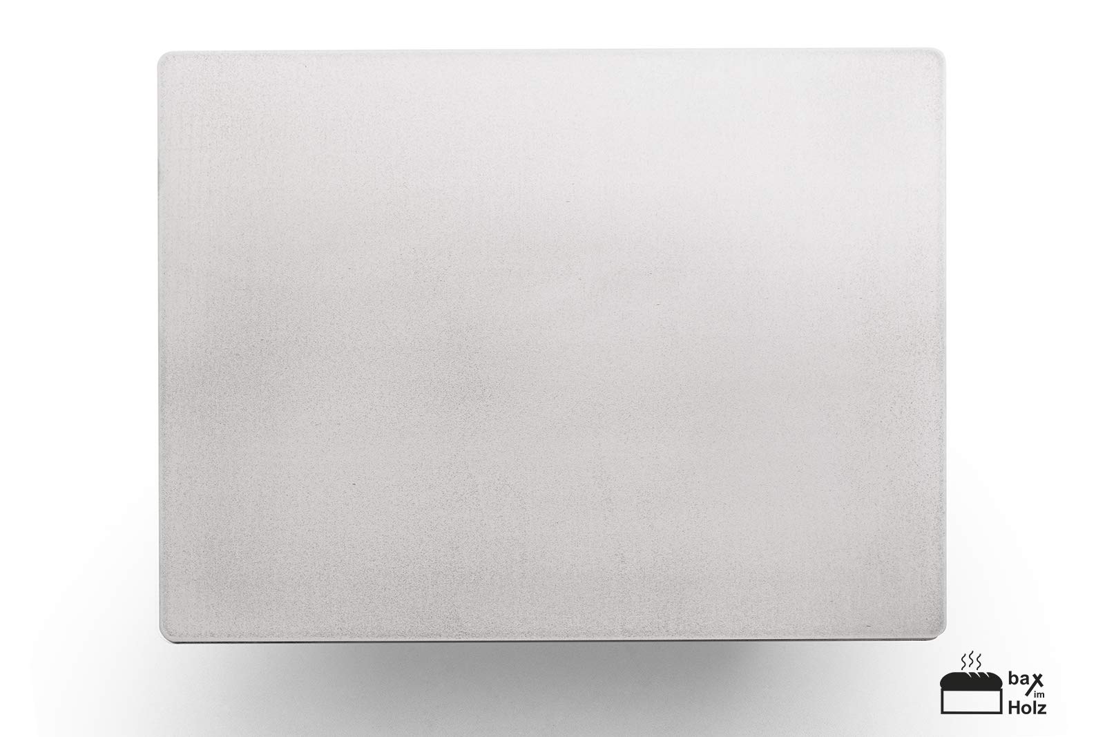 Backstahl ideal zum Brot- und Pizzabacken - rechteckig für Backofen und Grill - 38 cm x 28 cm mit 6 mm Stärke - für knusprige Brot- und Pizzakruste