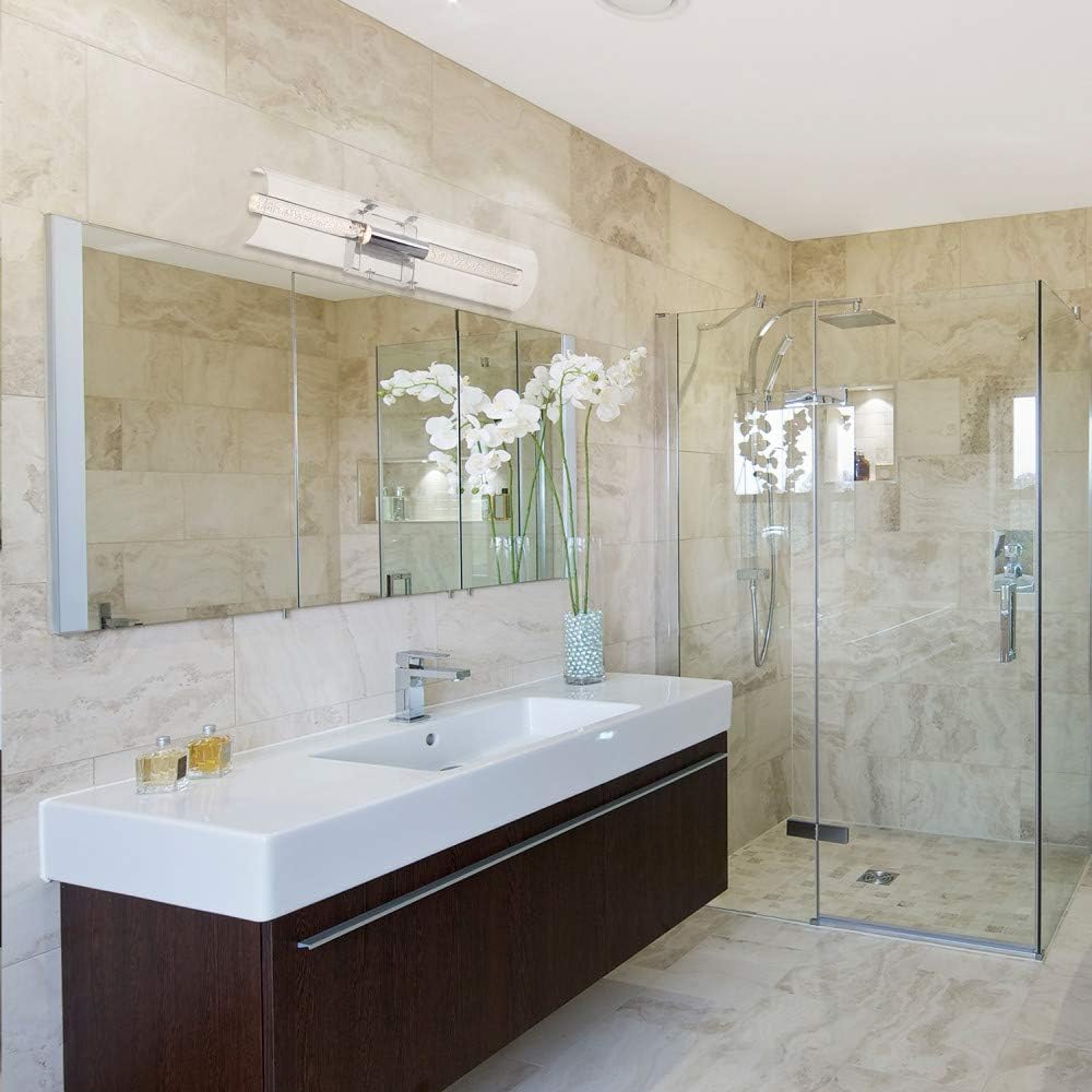 Onе-Dау Sаlе: Uр tо 60% оƒƒ Globe Electric 51521 Aurora 2 LED Integrated Vanity Light, Acrylic Interior, 14.5W, 800 Lumens, Chrome, Bubble Glass