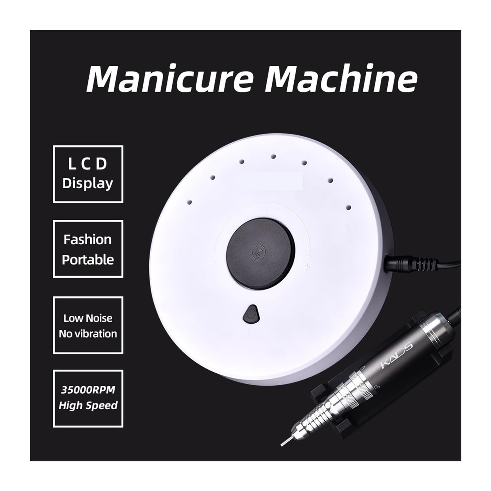 Elektryczna frezarka do paznokci, 35000RPM wiertarka do paznokci, elektryczna profesjonalna tokarka do manicure, ceramiczne wiertło do paznokci, szlifierka do paznokci