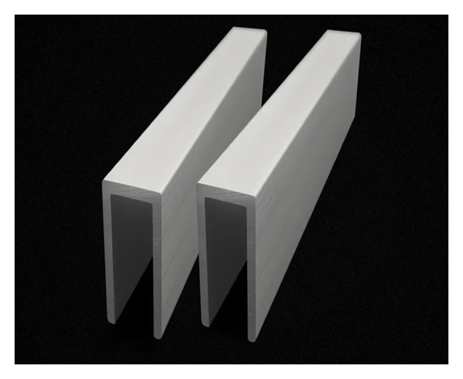 Perfil en U de aluminio, Tira de borde perfil canal en U aluminio for bricolaje, 52 mm x (25-50) (1-5,5), 50 cm longitud(52mm x 50mm x 5.5mm)