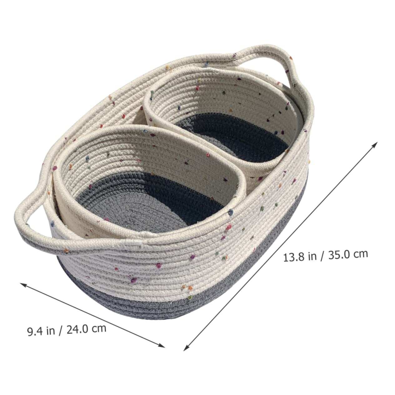 Cabilock 3pièces Panier De Rangement Coton Tressé Bac Organisateur De Bureau Pour Snacks Et Accessoires Décoration Épurée Et Pratique Pour Maison Et Bureau