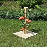 Melko Futterbaum Kaninchen Futterspender 45 cm hoch Nagerbaum Nagetiere Futterstation mit Erdspieß Futterraufe