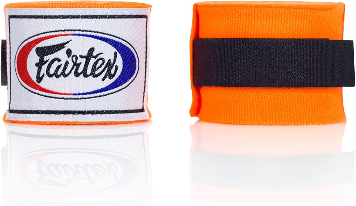 Fairtex HW2 Elastic Cotton Handwraps, 120' and 180" Full Length Hand Wraps-Many Colors (Orange, 180")