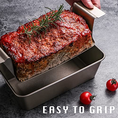 Buy Meatloaf Pan with Drain Tray HONGBAKE Healthy Nonstick Meat Loaf