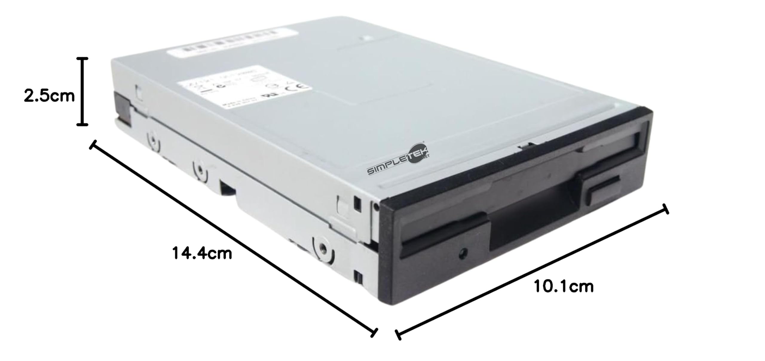 SIMPLETEK - Lettore Floppy Disk 3.5" Interno 3.5” 1.44MB - Nero | FDD Standard per Computer Desktop | JU-256A198PCR (Ricondizionato)