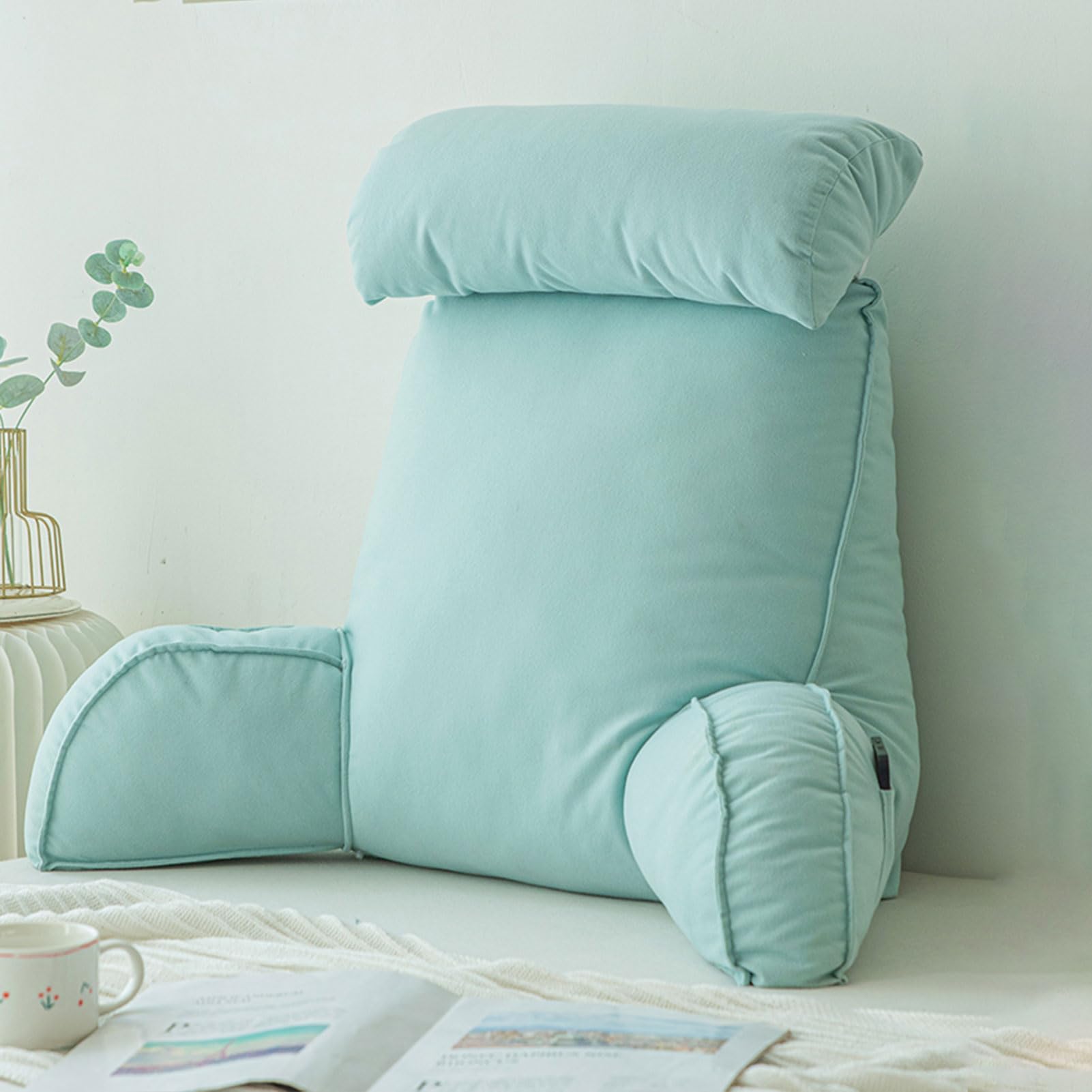 YKMYXZ support pillow， Ergonomic Design,Back Rest Lumbar SupportSeat CushionChair Cushion,Pillow(Lime Green)